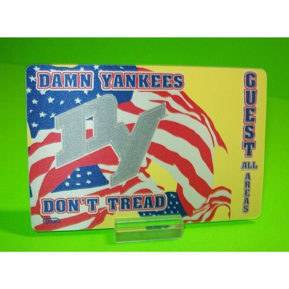 Damn Yankees Don't Tread Tour Backstage Pass Hard Rock Music Ted Nugent Styx - Picture 2 of 3